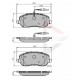 FRONT BRAKE PADS PEUGEOT 807 EXPERT E7 TO 2007